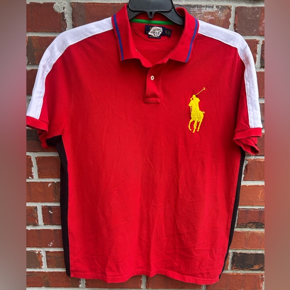 Polo Ralph Lauren Other - Polo Ralph Lauren Custom Fit Multi Color Big Pony Short Sleeve Polo Shirt XL